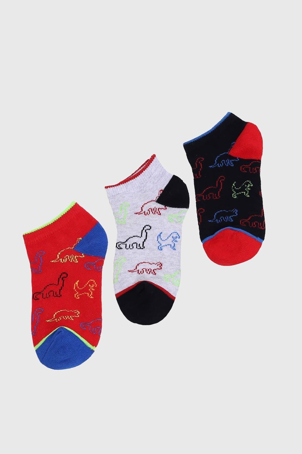 Calceta Niño Tripack Deportiva Rojo