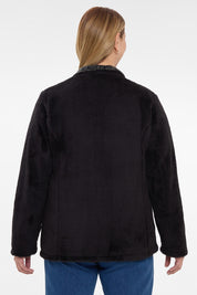Chaqueta Mujer Polar Casual Reversible Negro