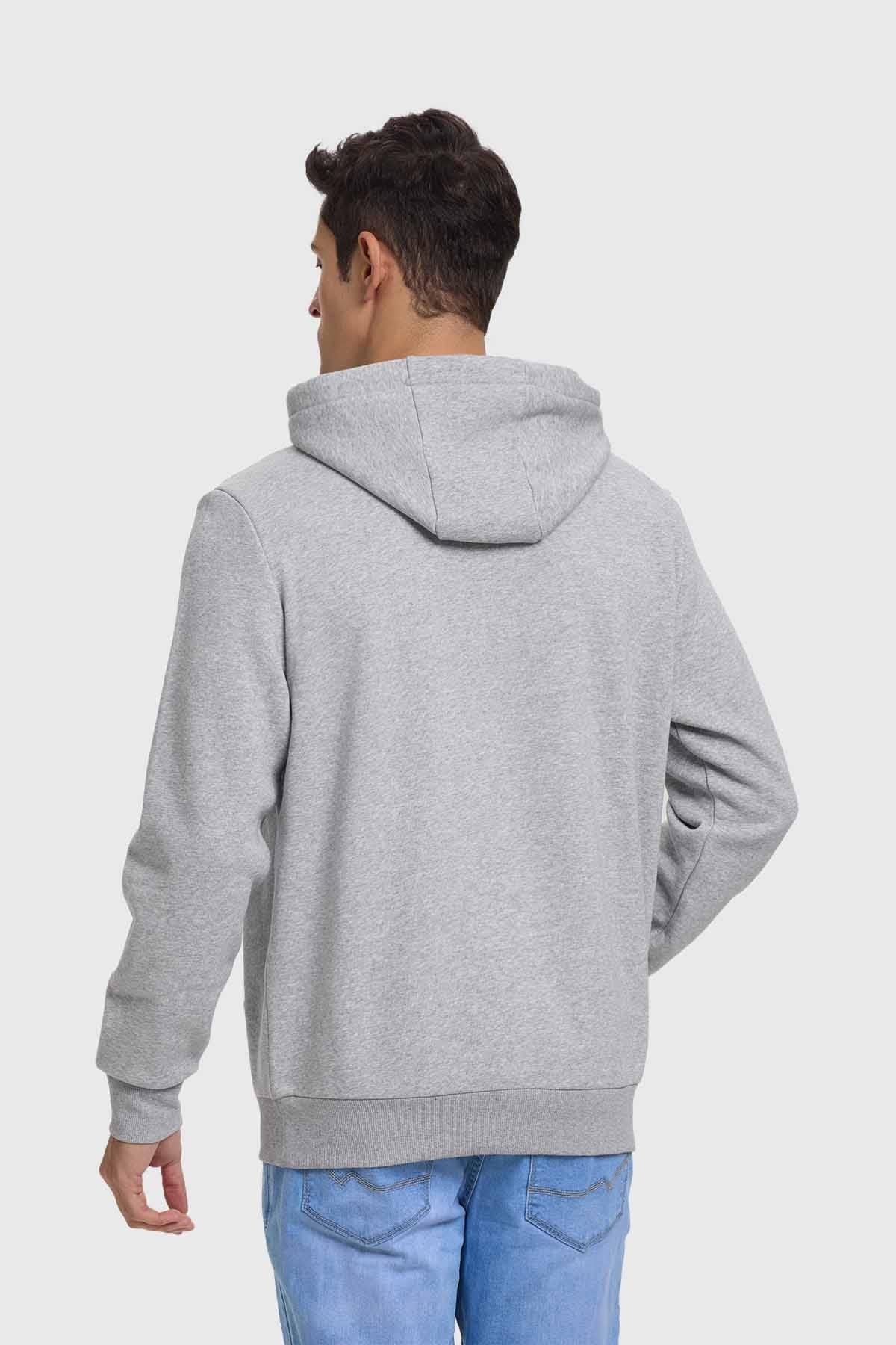 Polerón Hombre Hoodie Básico Gris