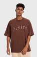 Polera Hombre Bordado Chocolate