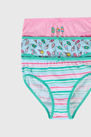 Calzón Niña Tripack Niña Print Celeste