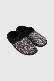Pantufla Mujer Estampada Negro