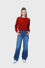 Sweater Mujer Chenille Rojo