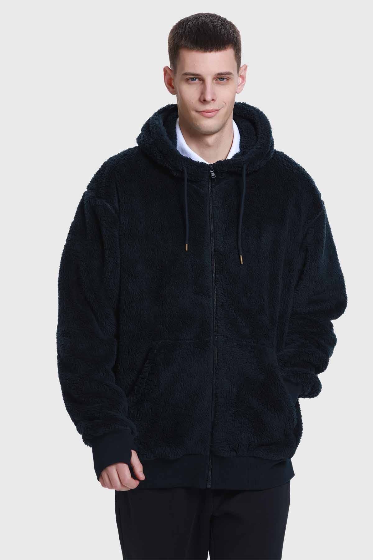 Polar Escolar Hombre Peludo Azul