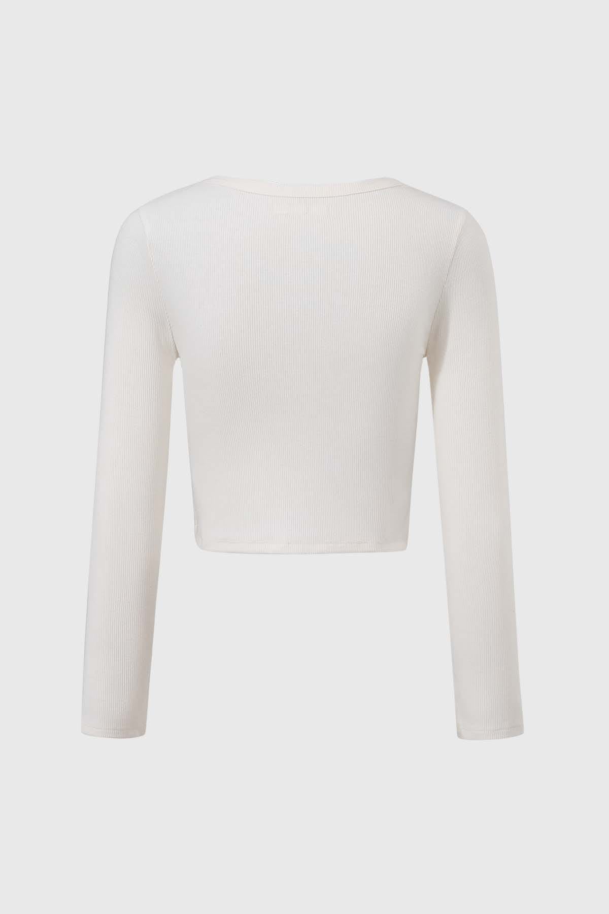 Polera Niña Con Botones Beige