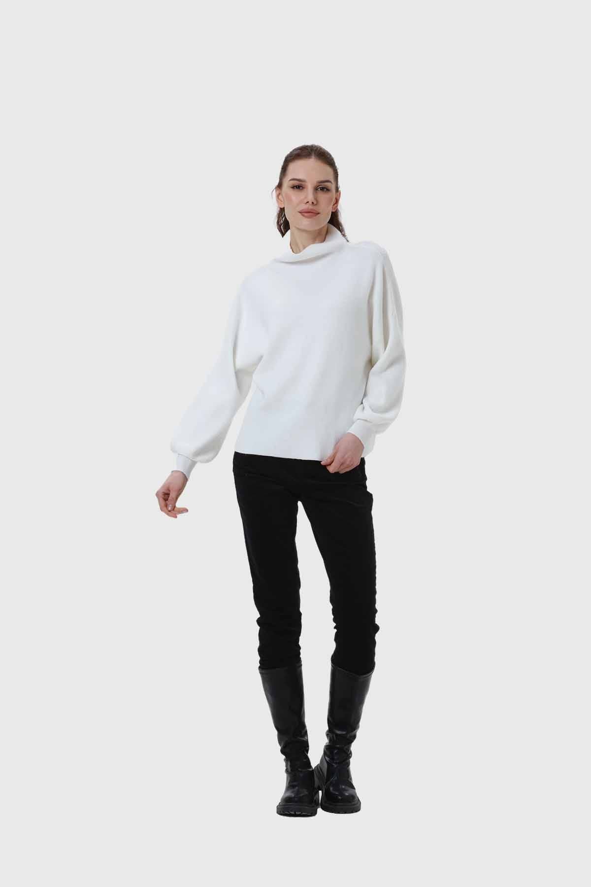 Sweater Mujer Drapead Crudo