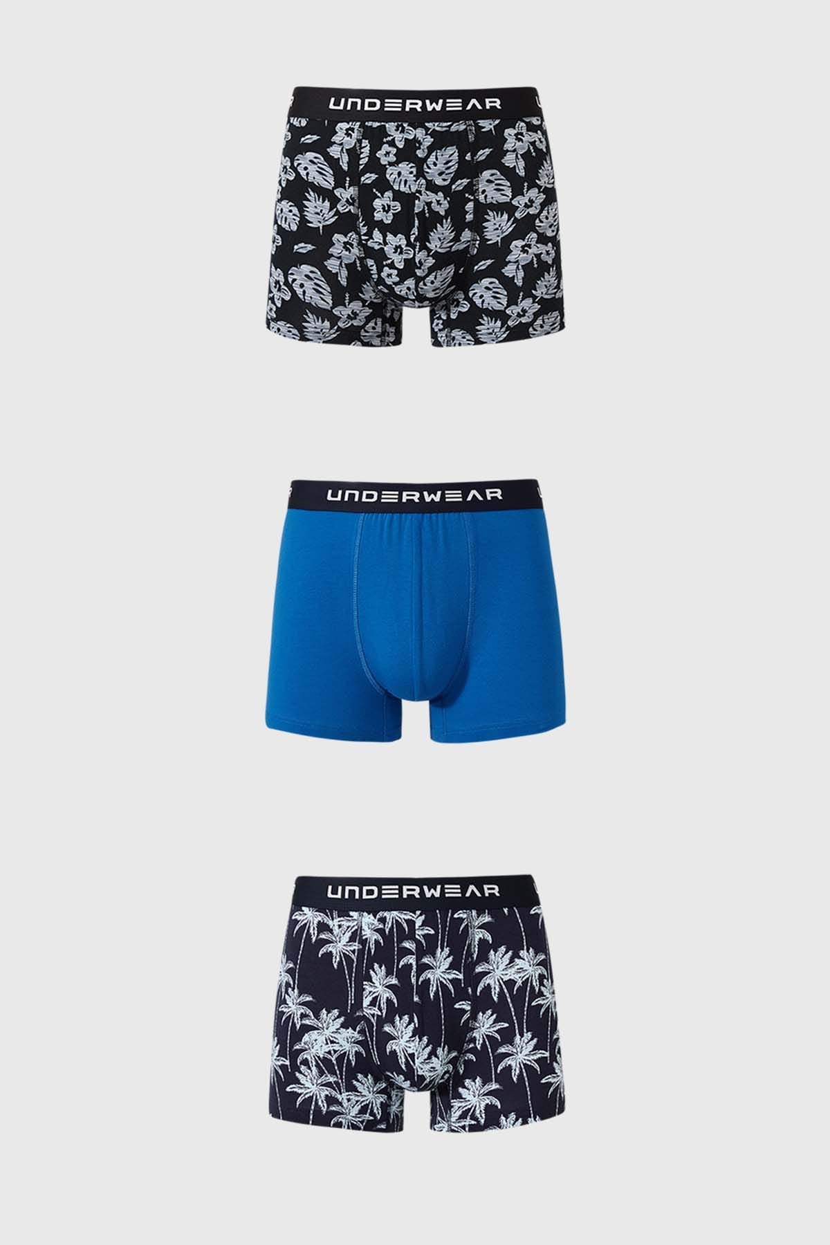 Boxer Hombre Tripack Azul