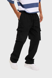 Pantalón Hombre Jogger Cargo Negro