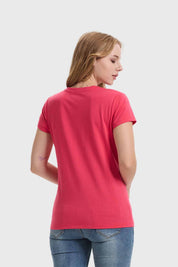 Polera Mujer Básica Print Magenta