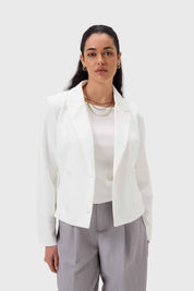 Blazer Mujer Cruzado 4 Botones Crudo
