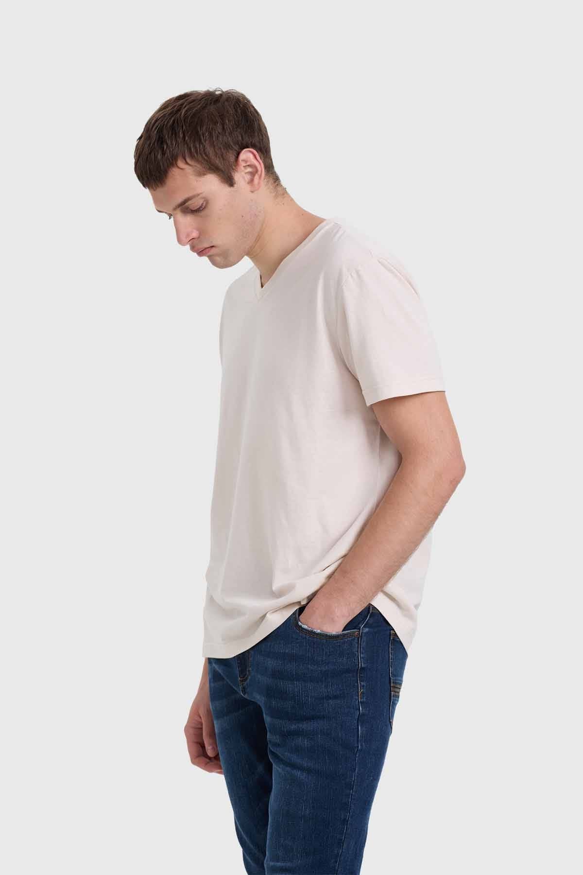 Polera Hombre Básica Beige