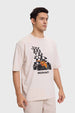 Polera Hombre Estampado Beige