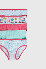 Calzón Niña 5Pack Print Fucsia