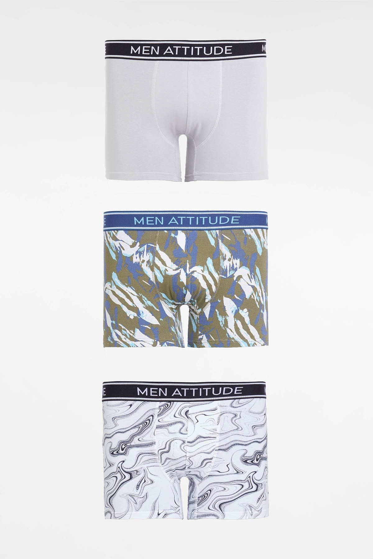 Boxer Tripack Gris