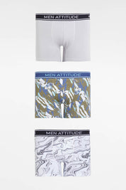 Boxer Tripack Gris