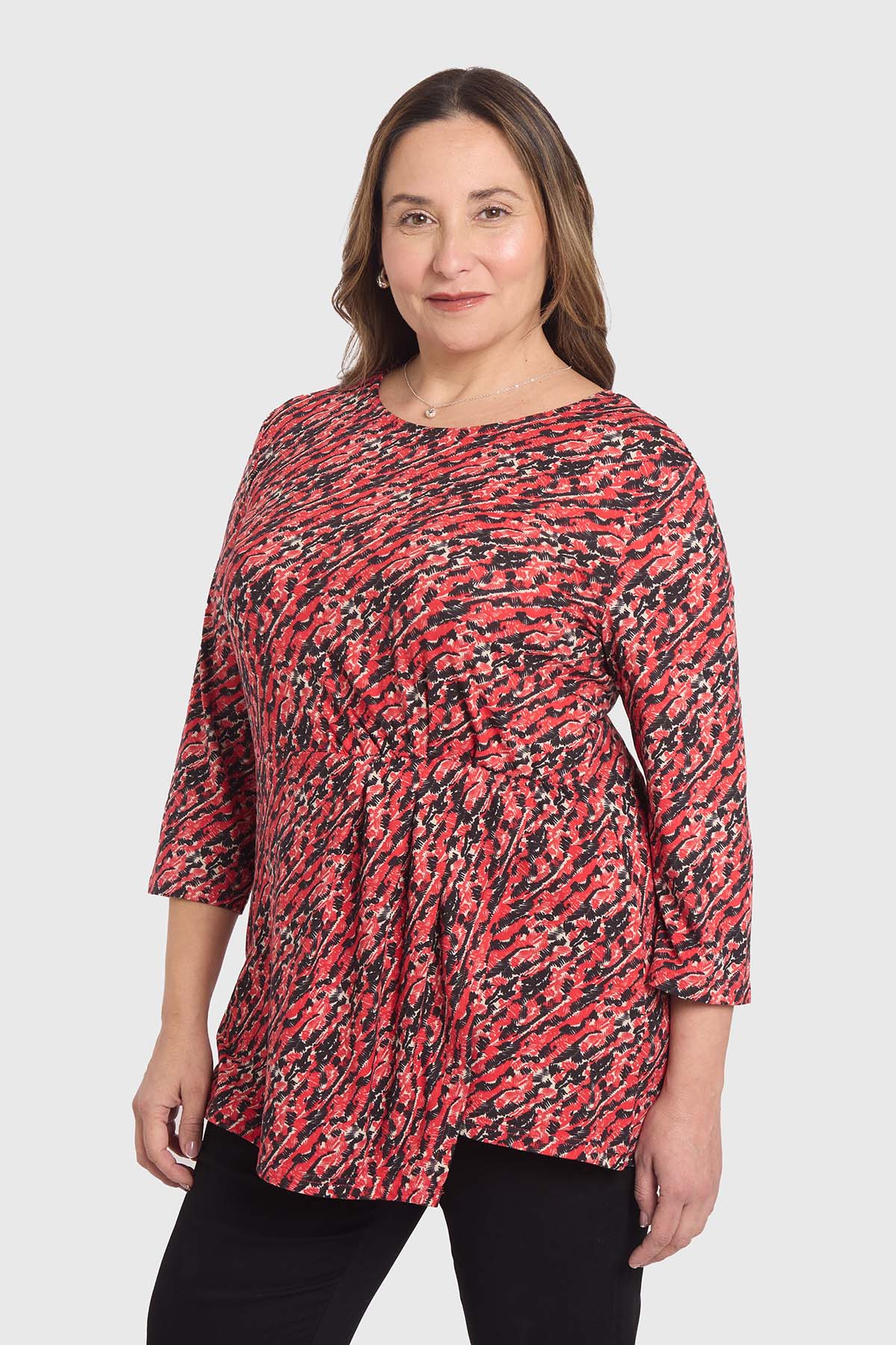 Polera Mujer Estampada Rojo