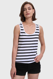 Polera Mujer Rayas Blanco