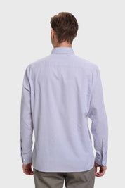 Camisa Hombre Cuadros Gris