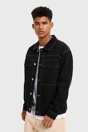 CHAQUETA HOMBRE JUVENIL CON BOLSILLO NEGRO