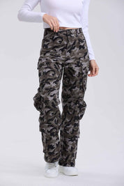 Pantalón Mujer Cargo Militar Verde