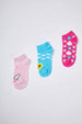 Calceta Niña Tripack Print Rosado