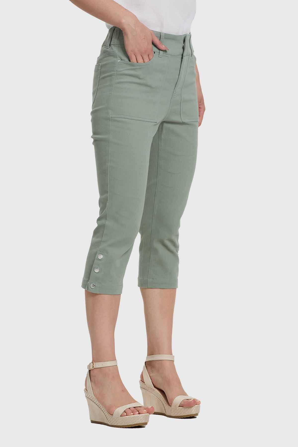 Pantalón Mujer Bolsillo Cargo Verde