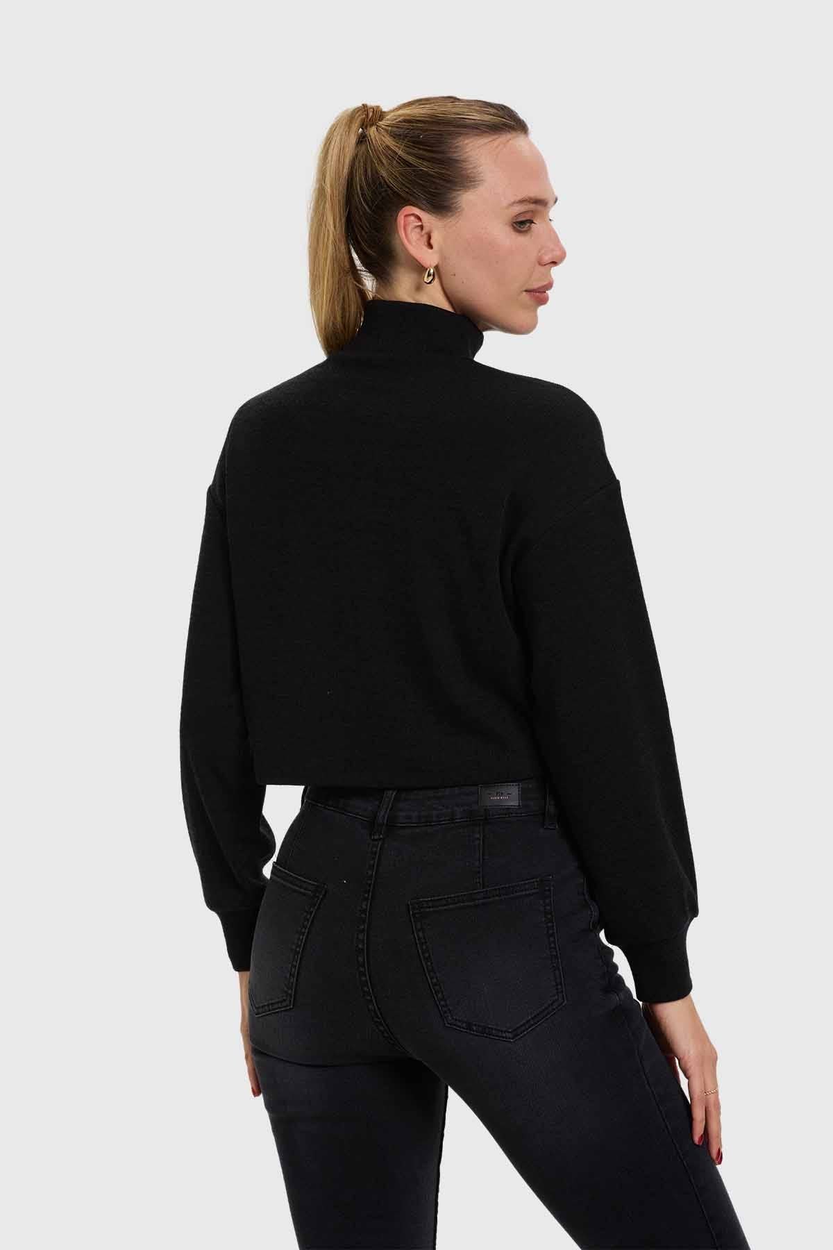 Sweater Mujer Crop Marengo