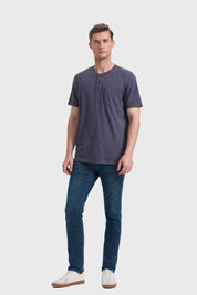 POLERA HOMBRE TRES BOTONES LAVANDA