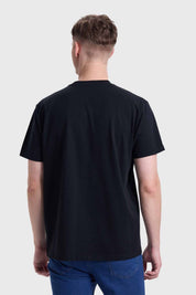 Polera Hombre Cuello V Básica Negro