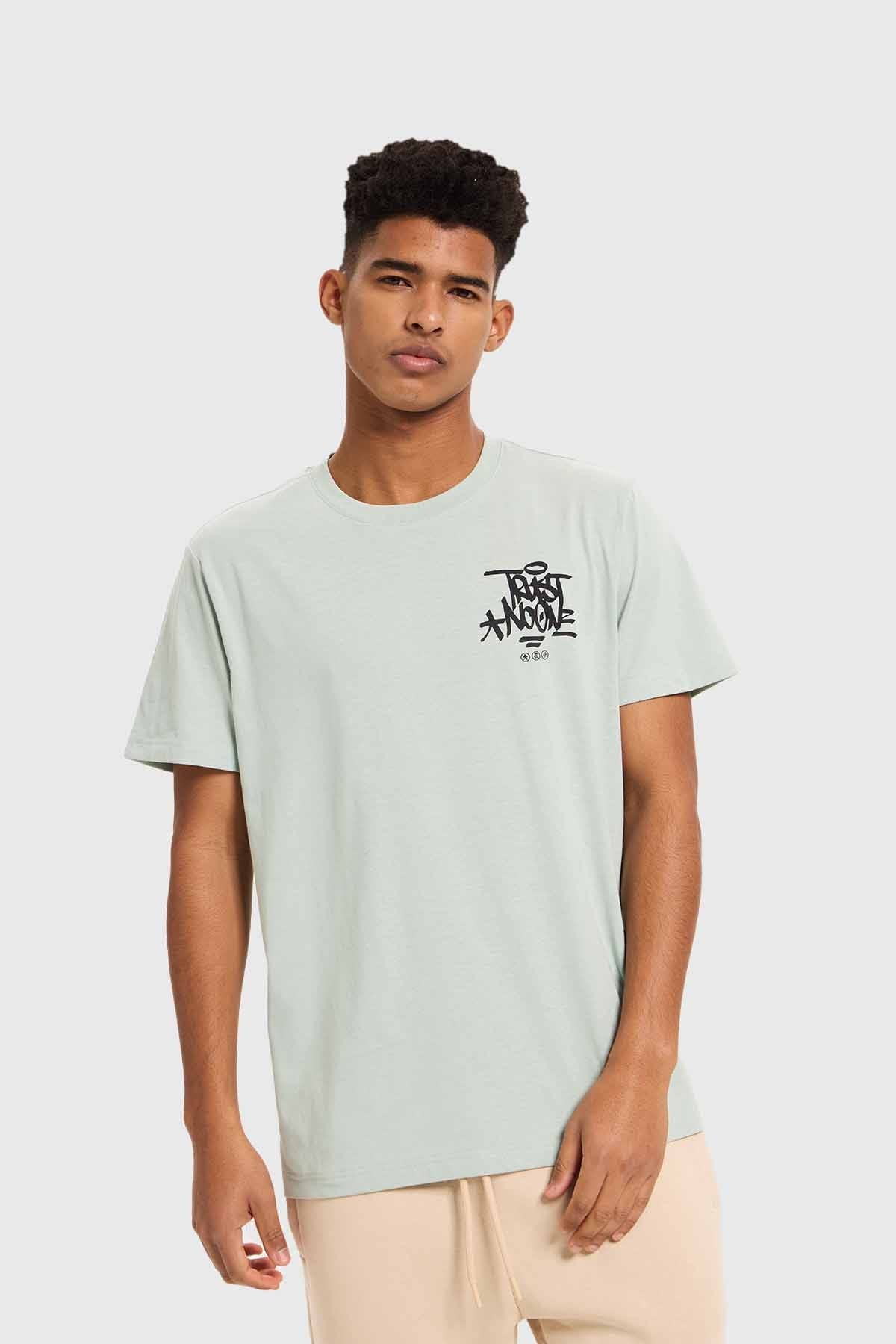 Polera Hombre Print Verde