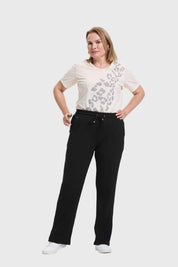 Pantalón Buzo Mujer Con Cordones Negro