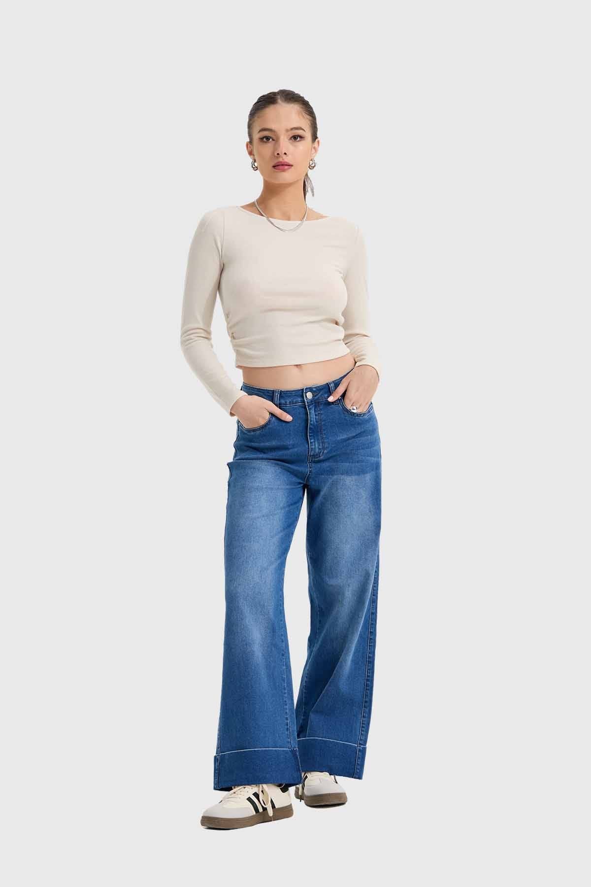 Polera Mujer Recogido Lateral Crudo