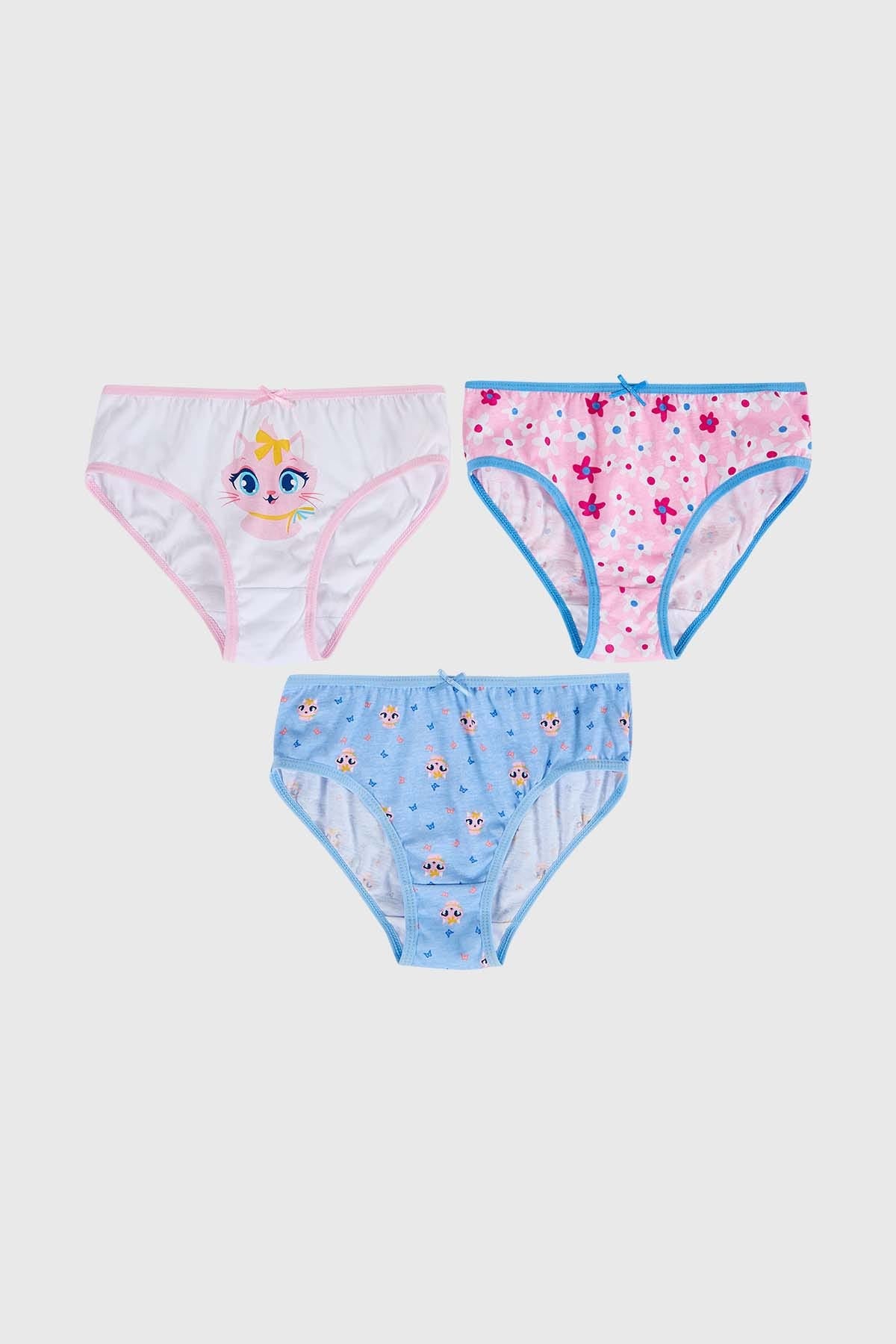 Calzón Niña Tripack Niña Print Celeste