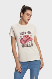 Polera Mujer Básica Print Crudo
