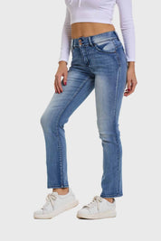 Jeans Mujer Flo Recto Azul