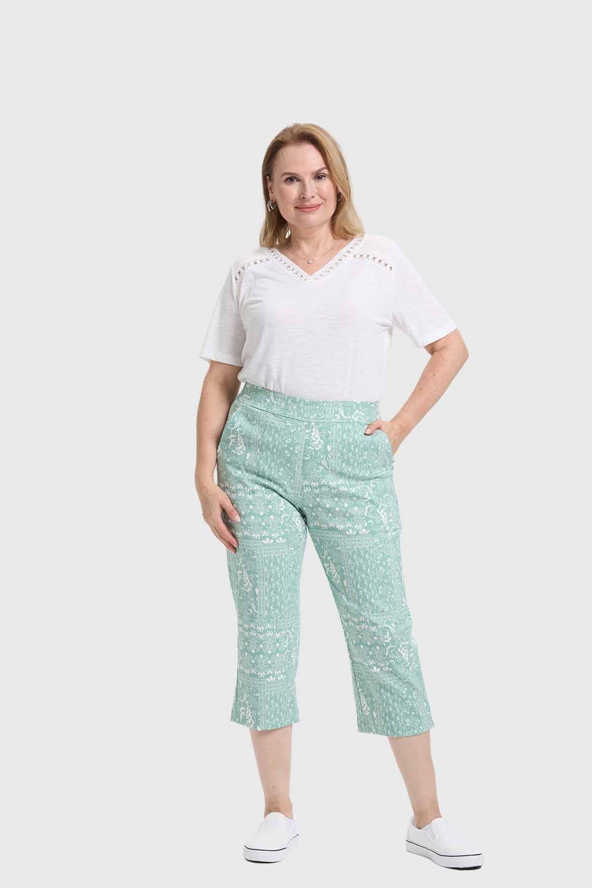 Pantalón Mujer Recto Verde