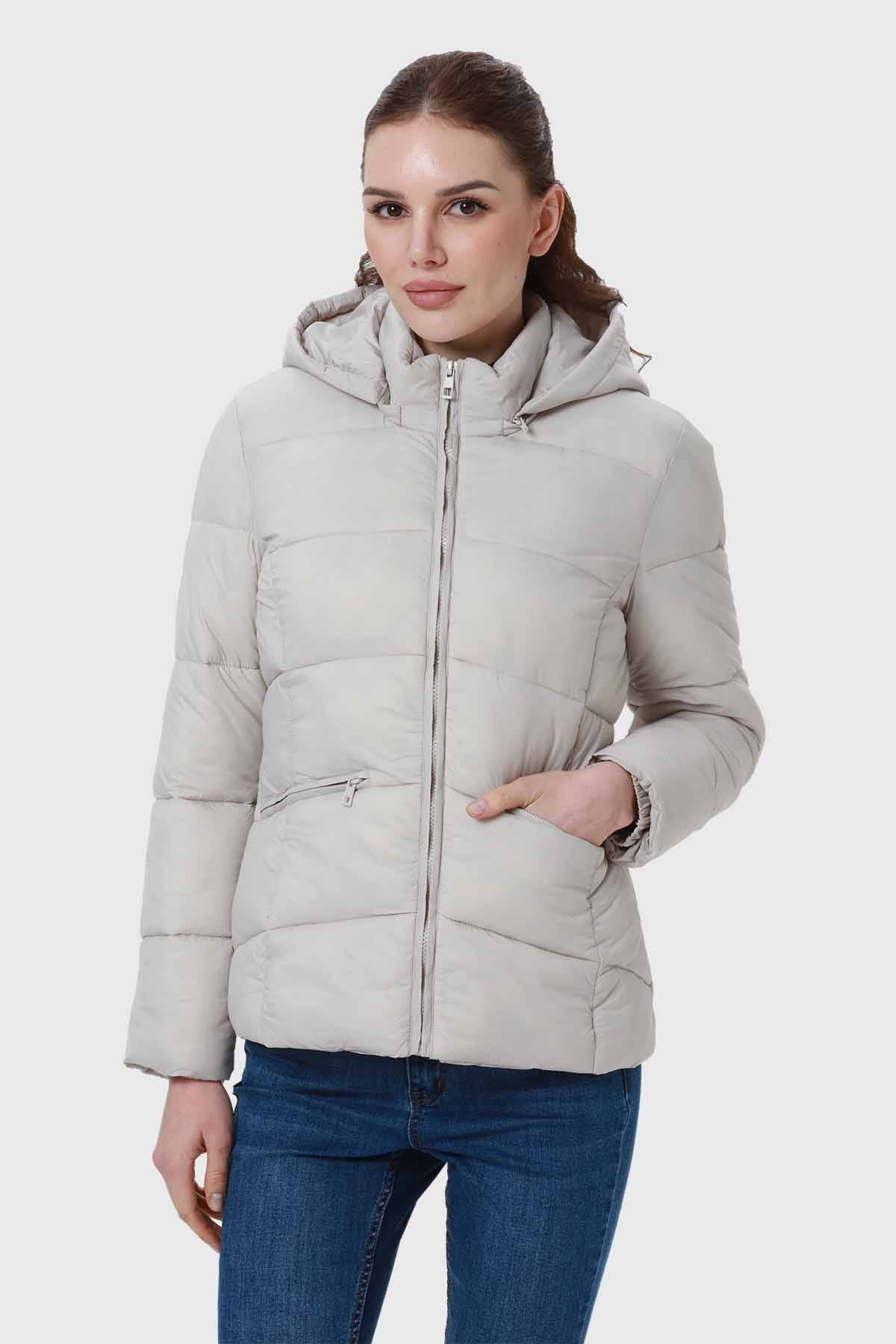 PARKA MUJER PUFFA CORTA BEIGE