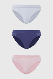 Calzón Mujer Tripack Bikini Algodón Blanco