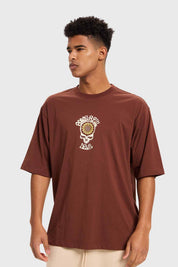 Polera Hombre Doble Print Chocolate