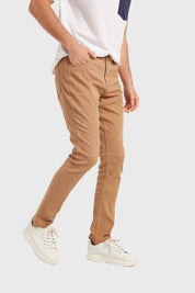 JEANS HOMBRE SLIM COLOR BEIGE OSCURO