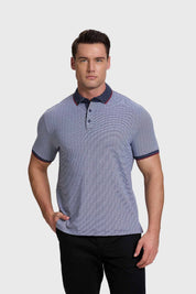 Polera Hombre Mini Print Azul