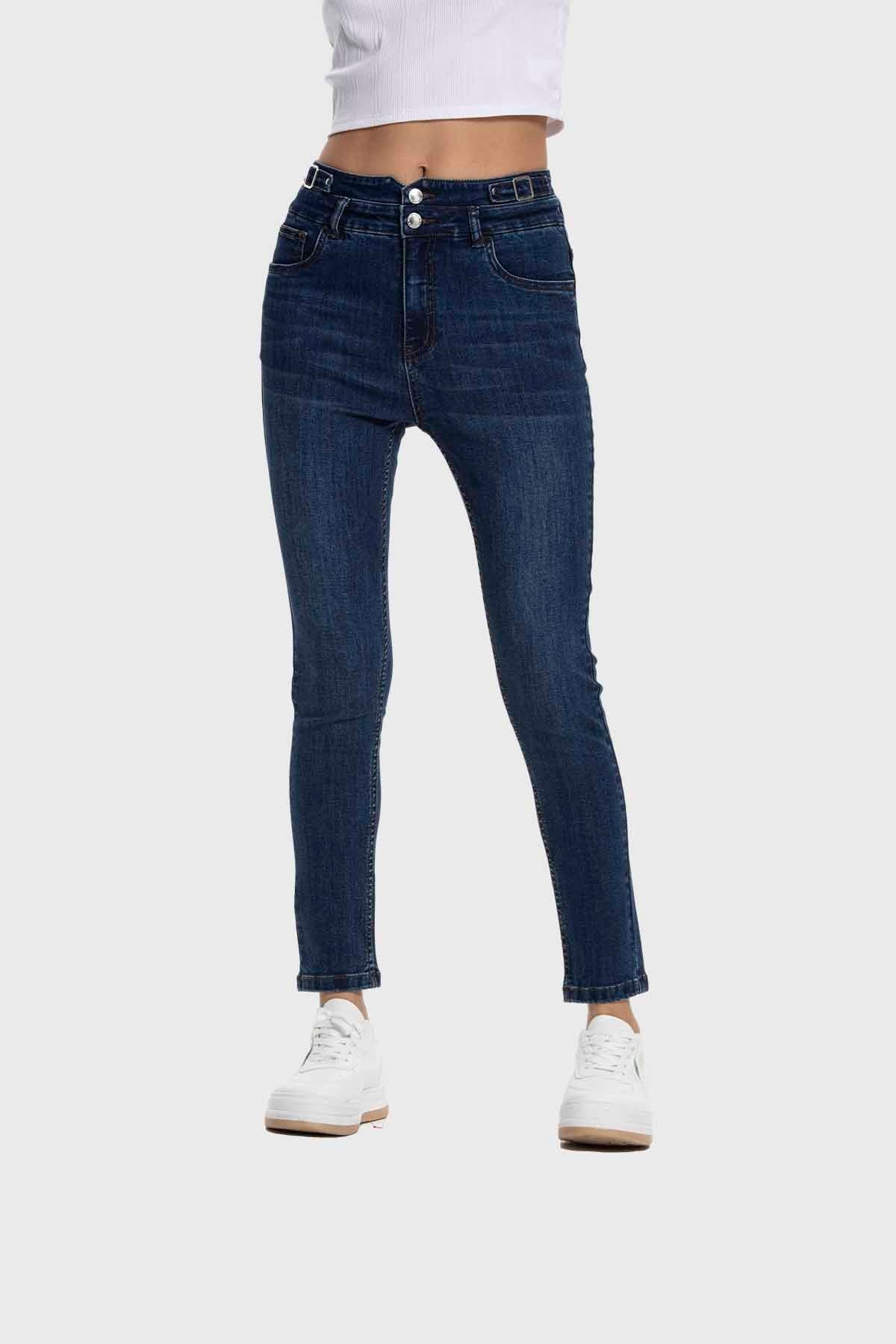 Jeans Mujer Skinny Ajuste Azul