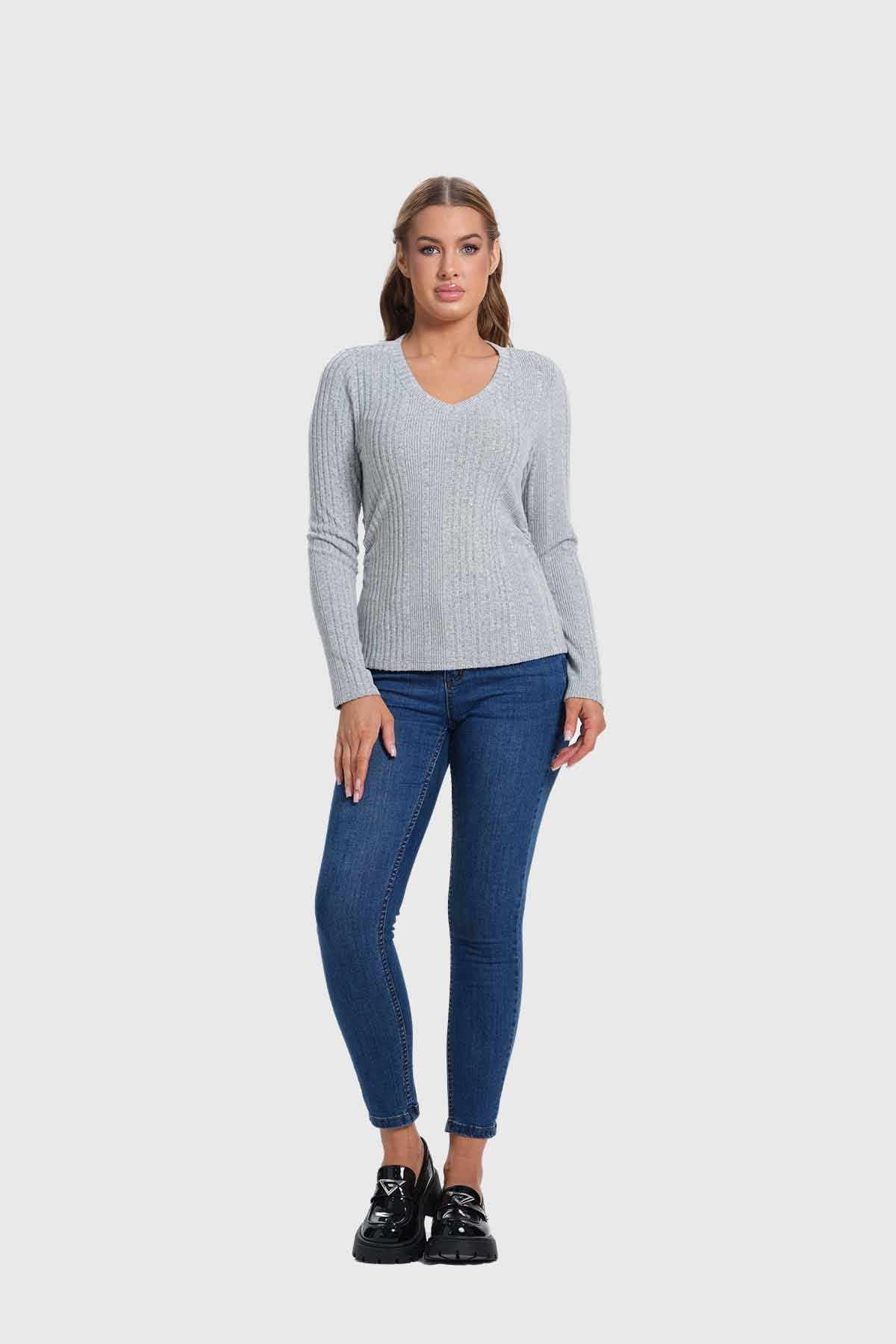 Polera Mujer Rib Camman Gris
