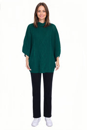 Sweater Mujer Poncho Verde