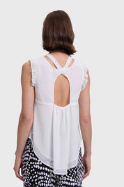 Blusa Mujer Aplicación Vuelo Crudo