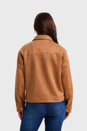 Chaqueta Mujer Corta Café