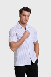 Camisa Hombre Rayas Gris