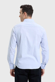 Camisa Hombre Slim Fit Rayas Azul