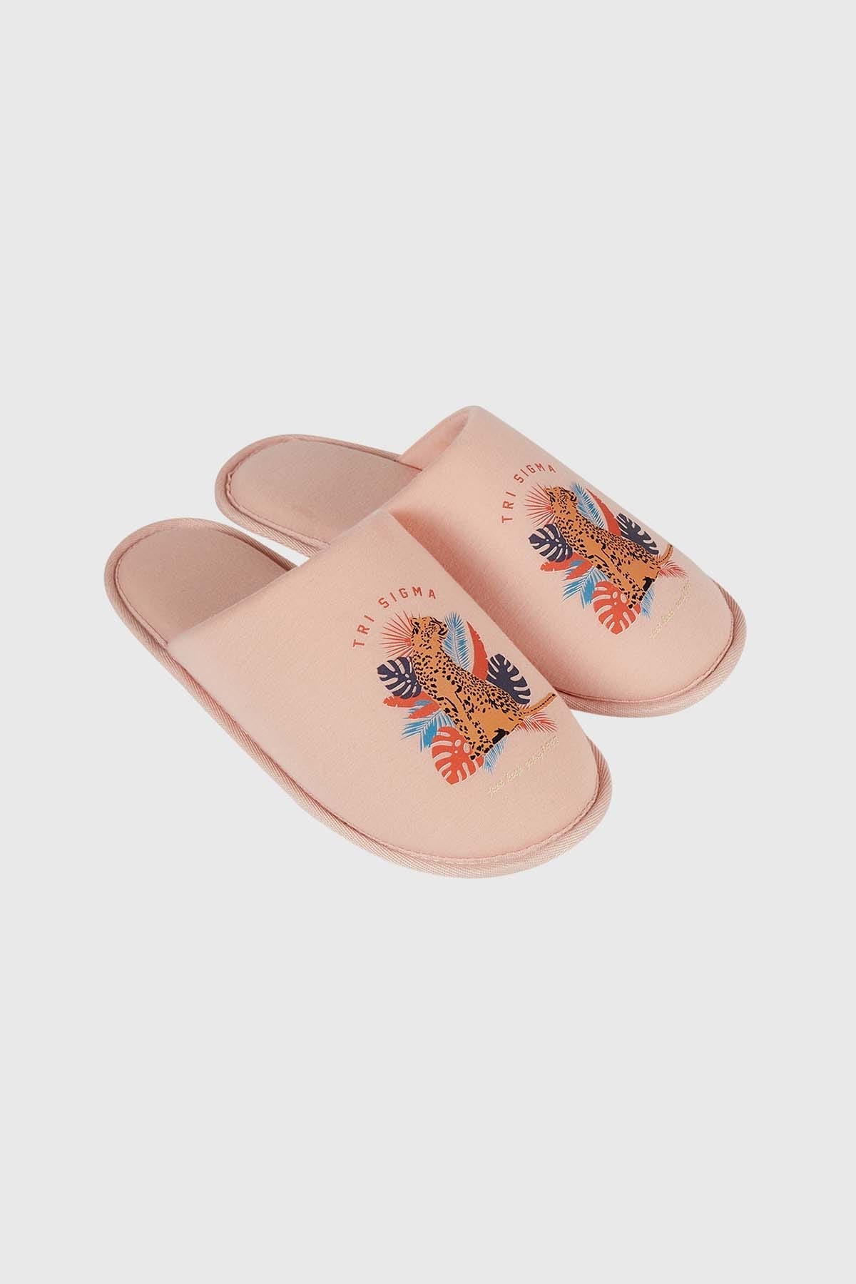Pantufla Mujer Estampada Damasco