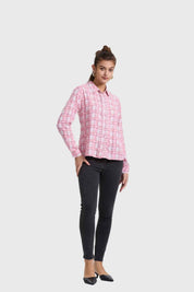 Blusa Mujer Abotonada Rosado